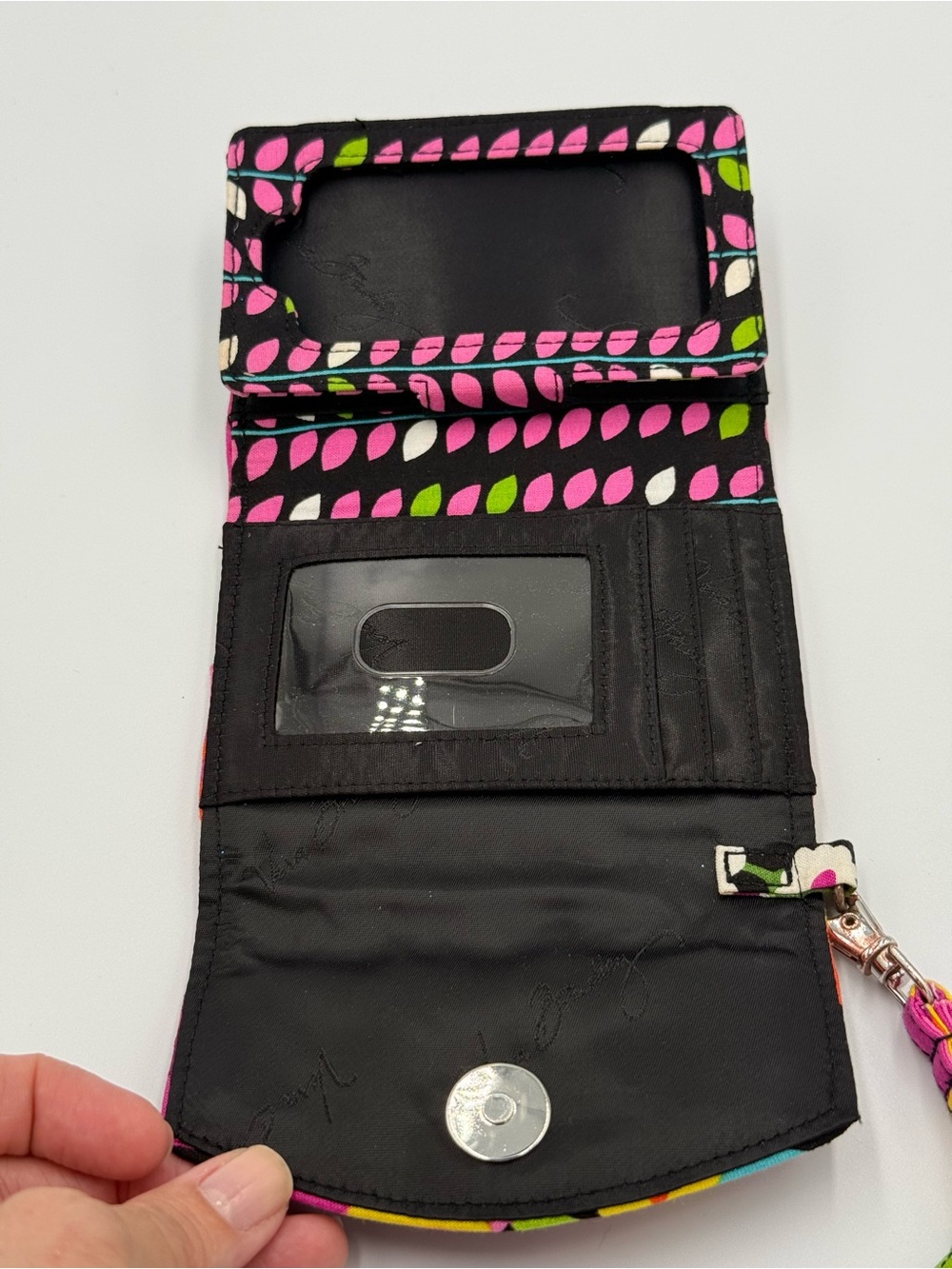 Vera Bradley Purple Floral Quilted Wristlet Wallet - Picture 6 of 6